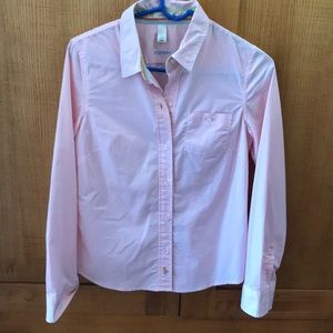 Old Navy Pink Gingham Button Down